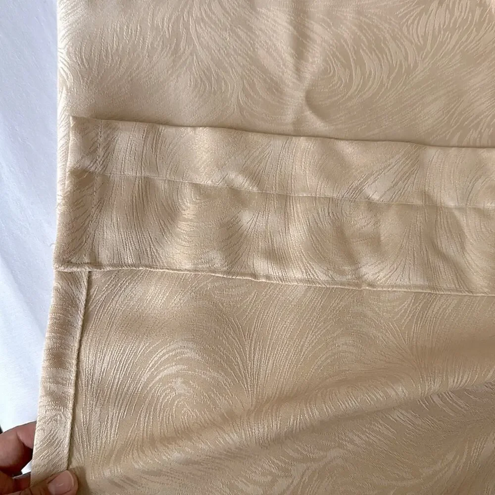 Cream textured curtains 2 panels size 55 inches by 82 inches